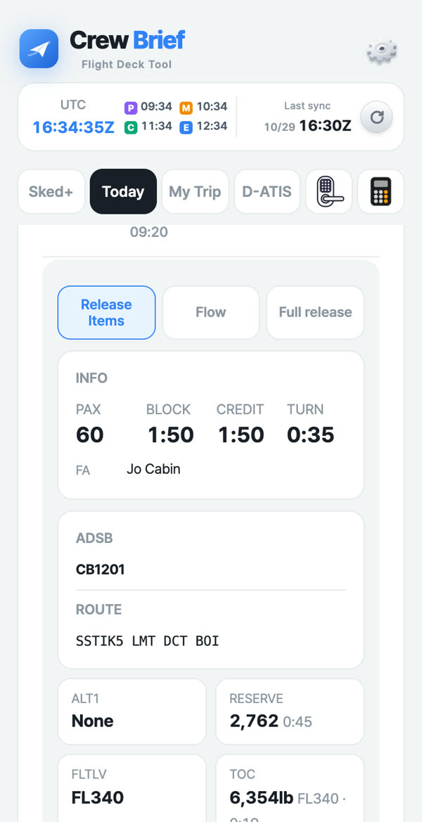 Release items